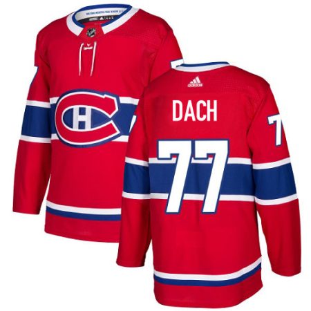 Adidas Canadiens #77 Kirby Dach Red Home Authentic Stitched NHL Jersey