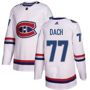 wholesale Adidas Canadiens #77 Kirby Dach White Authentic 2024 100 Classic Stitched NHL Jersey