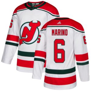 wholesale Adidas Devils #6 John Marino White Alternate Authentic Stitched NHL Jersey