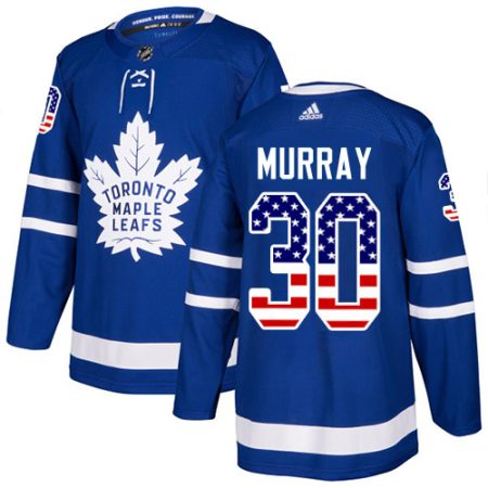 cheap Adidas Maple Leafs #30 Matt Murray Blue Home Authentic USA Flag Stitched NHL Jersey