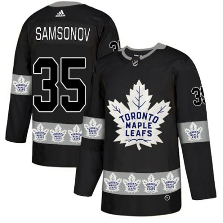 adidas maple leafs #35 ilya samsonov black authentic team logo fashion stitched nhl cheap jersey