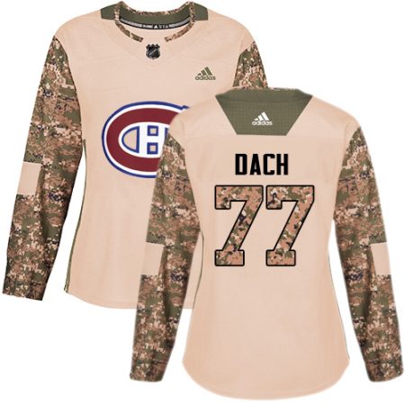 Adidas Canadiens #77 Kirby Dach Camo Authentic 2024 Veterans Day Women's Stitched NHL Jersey