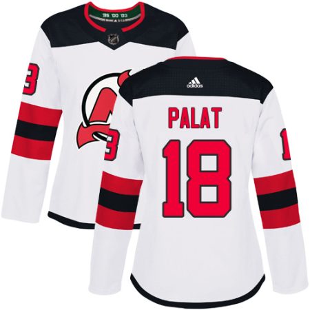 Adidas Devils #18 Ondrej Palat White Road Authentic Women's Stitched NHL Jersey