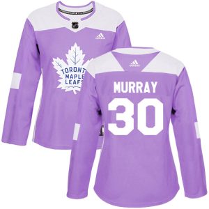 Adidas Maple Leafs #30 Matt Murray Purple Authentic Fights Cancer Women's Stitched NHL Jersey