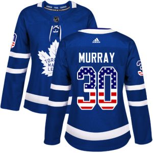 wholesale Adidas Maple Leafs #30 Matt Murray Blue Home Authentic USA Flag Women's Stitched NHL Jersey