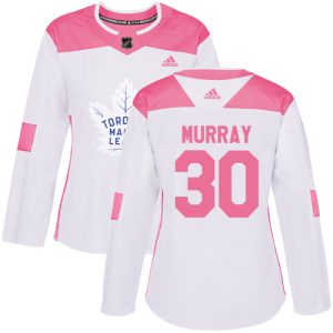 Adidas Maple Leafs #30 Matt Murray White/Pink Authentic Fashion Women's Stitched NHL Jersey