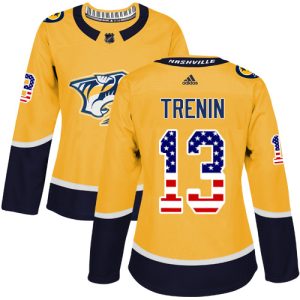 adidas predators #13 yakov trenin yellow home authentic usa flag women's stitchednhl cheap jersey