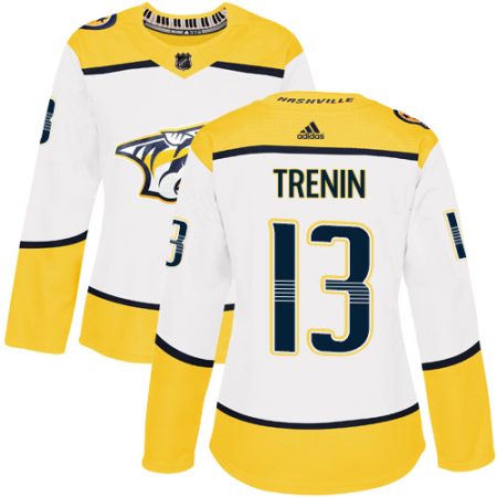 adidas predators #13 yakov trenin white road authentic women's stitched nhl wholesale jersey