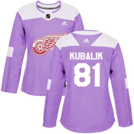 adidas red wings #81 dominik kubalik purple authentic fights cancer women's stitched nhl cheap jersey