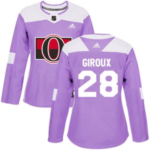 adidas senators #28 claude giroux purple authentic fights cancer women's stitched nhl wholesale jersey