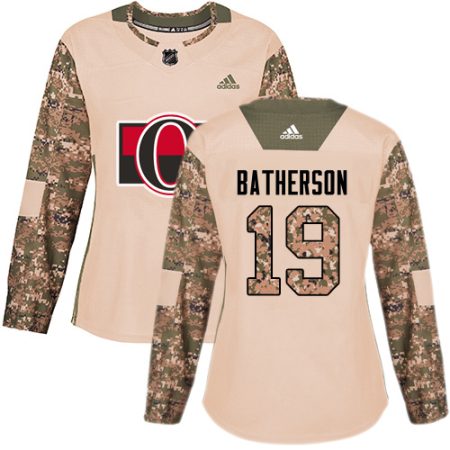 adidas senators #19 drake batherson camo authentic 2024 veterans day women's stitched nhl wholesale jersey