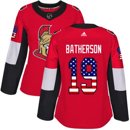 adidas senators #19 drake batherson red home authentic usa flag women's stitched nhl cheap jersey