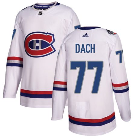 Adidas Canadiens #77 Kirby Dach Red Home Authentic USA Flag Stitched Youth NHL Jersey