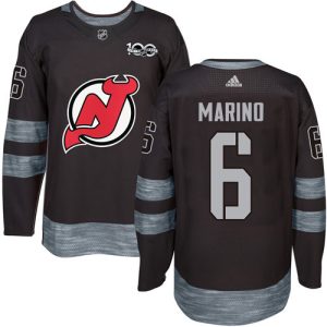 adidas devils #6 john marino black 1917- 2024 100th anniversary stitched youth nhl cheap jersey