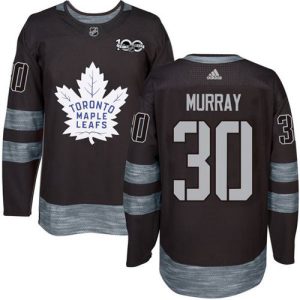 Adidas Maple Leafs #30 Matt Murray Black 1917- 2024 100th Anniversary Stitched Youth NHL Jersey