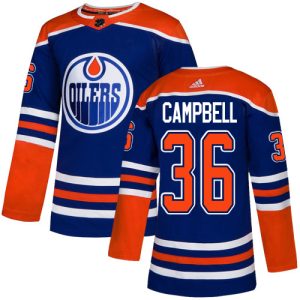 elite Adidas Oilers #36 Jack Campbell Royal Alternate Authentic Stitched Youth NHL Jersey