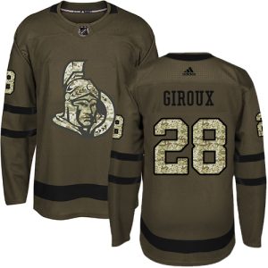 adidas senators #28 claude giroux green salute to service stitched youth nhl elite jersey