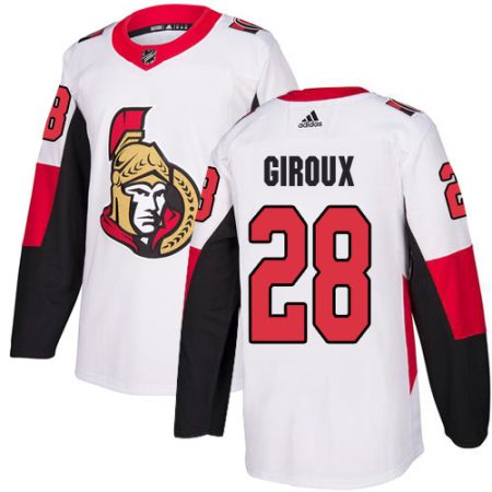 Adidas Senators #28 Claude Giroux White Road Authentic Stitched Youth NHL Jersey