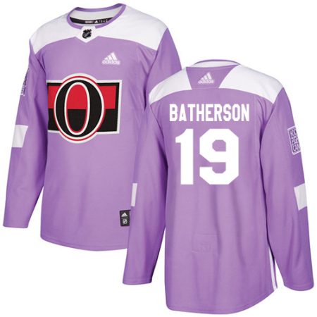 Adidas Senators #19 Drake Batherson Purple Authentic Fights Cancer Stitched Youth NHL Jersey