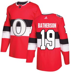 cheap Adidas Senators #19 Drake Batherson Red Authentic 2024 100 Classic Stitched Youth NHL Jersey