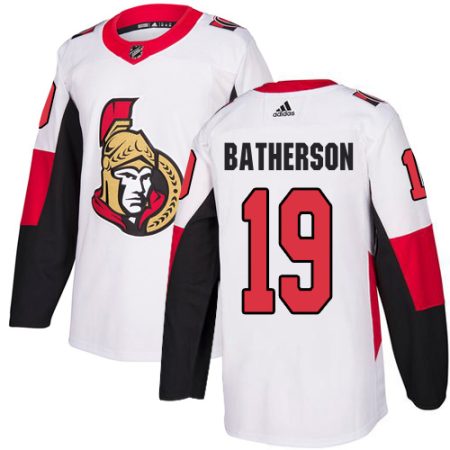 adidas senators #19 drake batherson white road authentic stitched youth nhl wholesale jersey