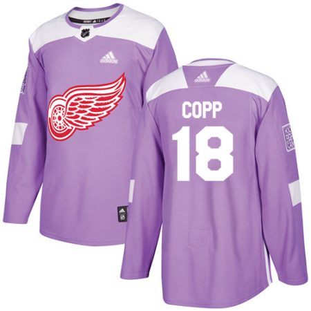 elite Adidas Red Wings #18 Andrew Copp Purple Authentic Fights Cancer Stitched Youth NHL Jersey