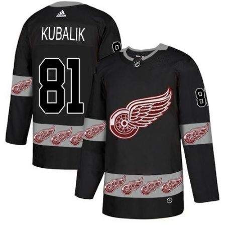 Adidas Red Wings #81 Dominik Kubalik Black Authentic Team Logo Fashion Stitched Youth NHL Jersey