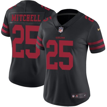 49ers #25 elijah mitchell black alternate women's stitched nfl vapor untouchable limited cheap jersey