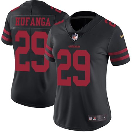 49ers #29 Talanoa Hufanga Black Alternate Women's Stitched NFL Vapor Untouchable Limited Jersey