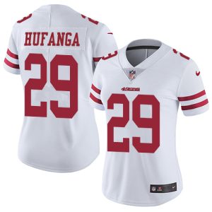 49ers #29 Talanoa Hufanga White Women's Stitched NFL Vapor Untouchable Limited Jersey