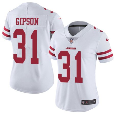 49ers #31 tashaun gipson white women's stitched nfl vapor untouchable limited wholesale jersey