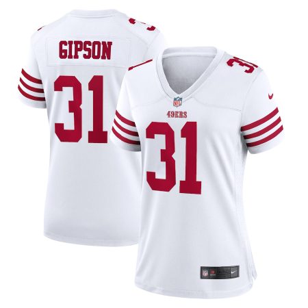 cheap San Francisco 49ers #31 Tashaun Gipson White Women's 2023-24 NFL Game Jersey