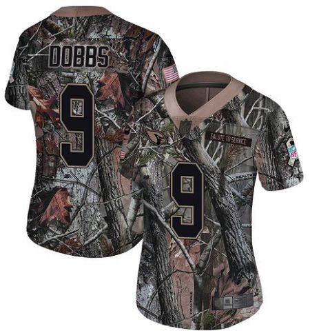 Cardinals #9 Joshua Dobbs Camo Women's Stitched NFL Limited Rush Realtree Jersey