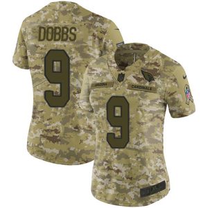 Cardinals #9 Joshua Dobbs Camo Women's Stitched NFL Limited 2024 Salute To Service Jersey