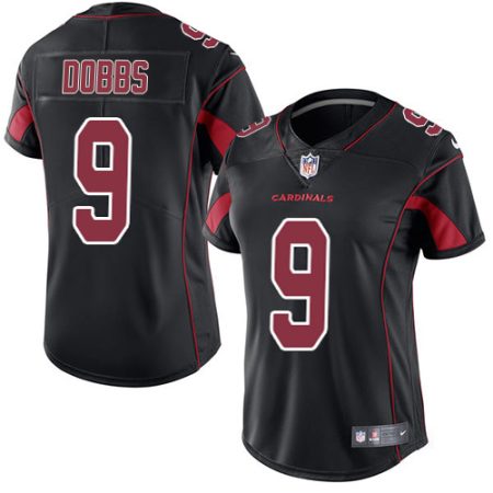 cardinals #9 joshua dobbs black women's stitched nfl limited rush cheap jersey