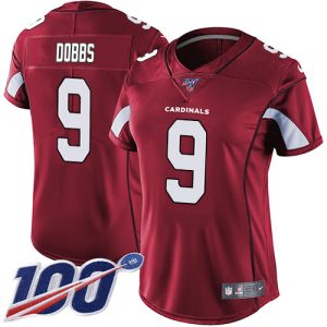 Cardinals #9 Joshua Dobbs Red Team Color Women's Stitched NFL 100th Season Vapor Untouchable Limited Jersey