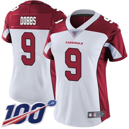 Cardinals #9 Joshua Dobbs White Women's Stitched NFL 100th Season Vapor Untouchable Limited Jersey