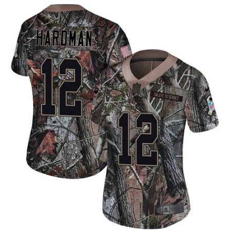 chiefs #12 mecole hardman camo women's stitched nfl limited rush realtree cheap jersey