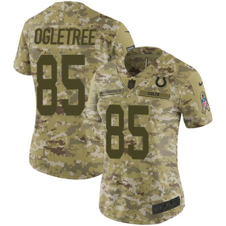 wholesale Colts #85 Andrew Ogletree Camo Women's Stitched NFL Limited 2024 Salute to Service Jersey