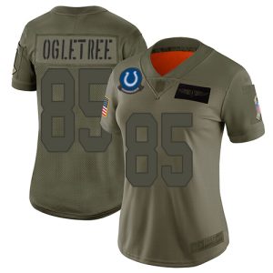 Colts #85 Andrew Ogletree Camo Women's Stitched NFL Limited 2024 Salute to Service Jersey