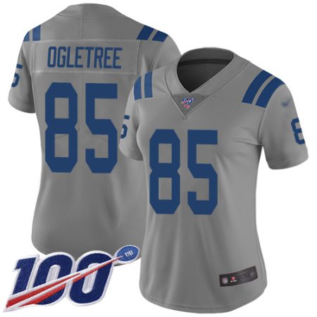 elite Colts #85 Andrew Ogletree Gray Women's Stitched NFL Limited Inverted Legend 100th Season Jersey