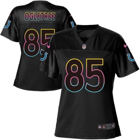 elite Colts #85 Andrew Ogletree Black Women's NFL Fashion Game Jersey