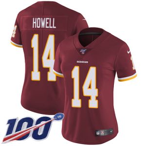 cheap Commanders #14 Sam Howell Burgundy Red Team Color Women's Stitched NFL 100th Season Vapor Limited Jersey