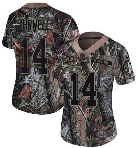 Commanders #14 Sam Howell Camo Women's Stitched NFL Limited Rush Realtree Jersey