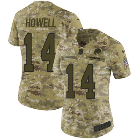 Commanders #14 Sam Howell Camo Women's Stitched NFL Limited 2024 Salute to Service Jersey