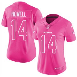 cheap Commanders #14 Sam Howell Pink Women's Stitched NFL Limited Rush Fashion Jersey