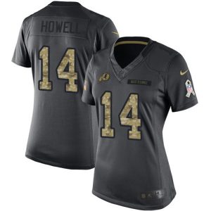 Commanders #14 Sam Howell Black Women's Stitched NFL Limited 2024 Salute to Service Jersey