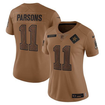 Dallas Cowboys #11 Micah Parsons Women's 2024 Salute To Service Limited Jersey - Brown