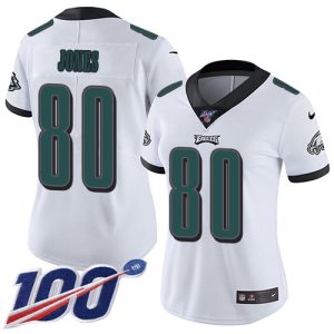 eagles #80 julio jones white women's stitched nfl 100th season vapor untouchable limited elite jersey