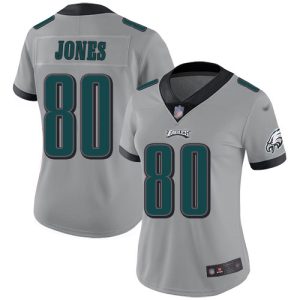 Eagles #80 Julio Jones Silver Women's Stitched NFL Limited Inverted Legend Jersey